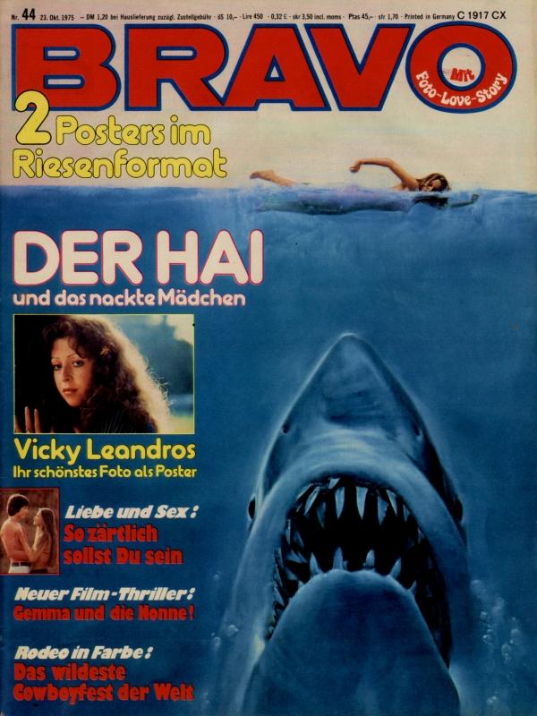 BRAVO Nr. 44 vom 23 octobre 1975 – Titelseite: Mâchoires