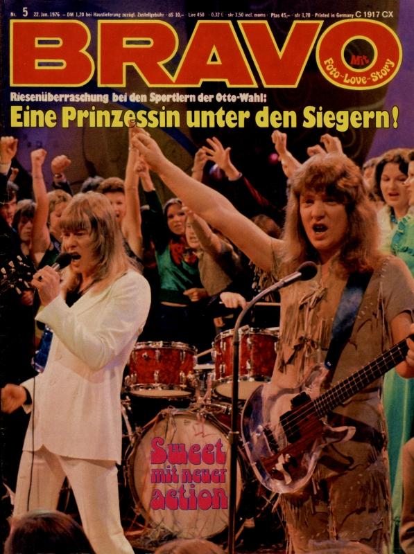 BRAVO Nr. 5 vom January 22, 1976 – Titelseite: The Sweet