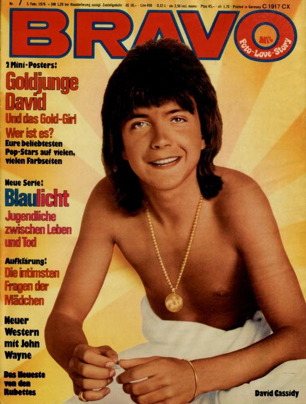 BRAVO Nr. 7 vom 5 février 1976 – Titelseite: David Cassidy