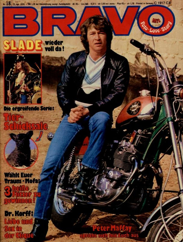 BRAVO Nr. 18 vom 22 avril 1976 – Titelseite: Pierre Maffay