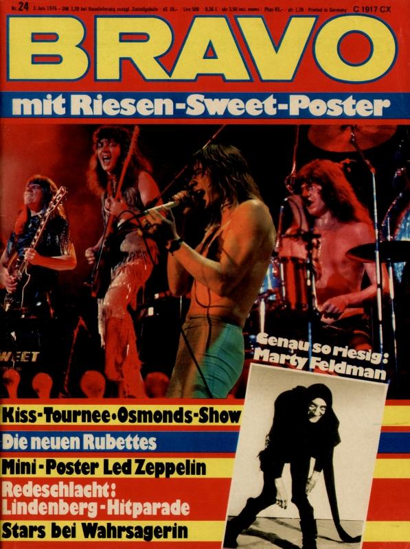 BRAVO Nr. 24 vom June 3, 1976 – Titelseite: The Sweet