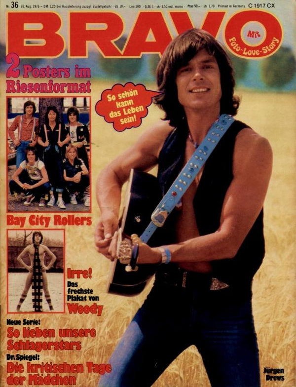 BRAVO Nr. 36 vom August 26, 1976 – Titelseite: Jürgen Drews