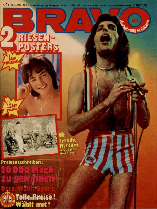 BRAVO Nr. 48 vom 18 novembre 1976 – Titelseite: Freddie Mercury
