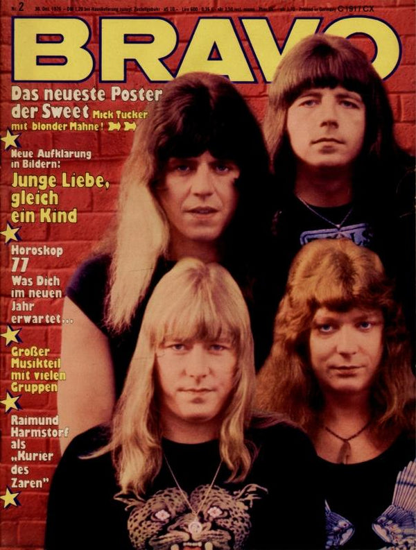 BRAVO Nr. 2 vom December 30, 1976 – Titelseite: The Sweet