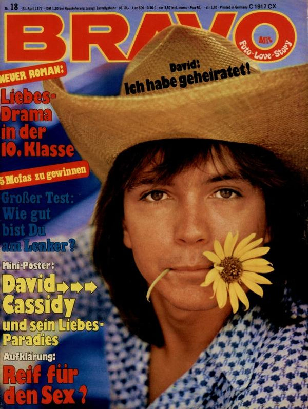 BRAVO Nr. 18 vom 21 avril 1977 – Titelseite: David Cassidy