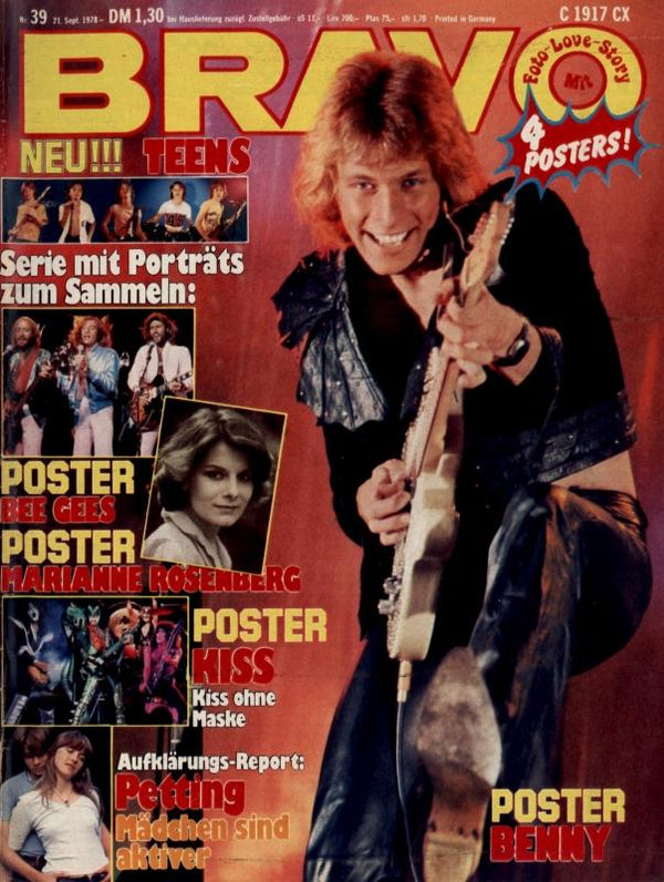 BRAVO Nr. 39 vom September 21, 1978 – Titelseite: Benny
