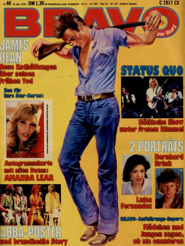 BRAVO Nr. 40 vom 28 septembre 1978 – Titelseite: James Dean