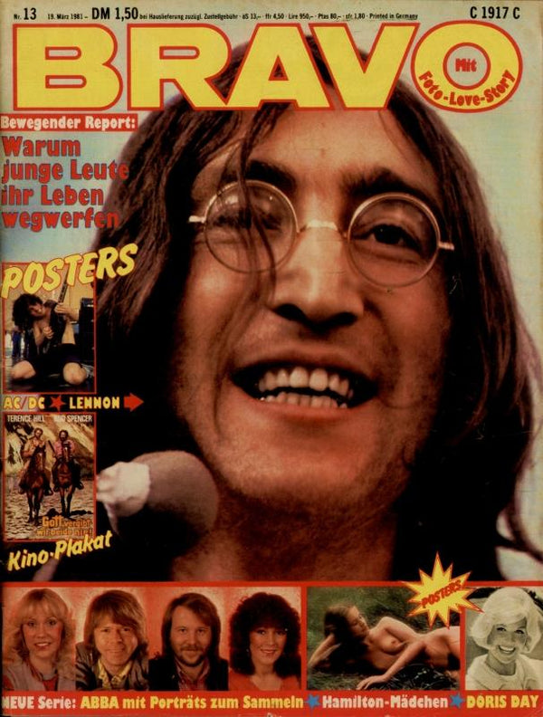 BRAVO Nr. 13 vom 19.03.1981 – Titelseite: John Lennon