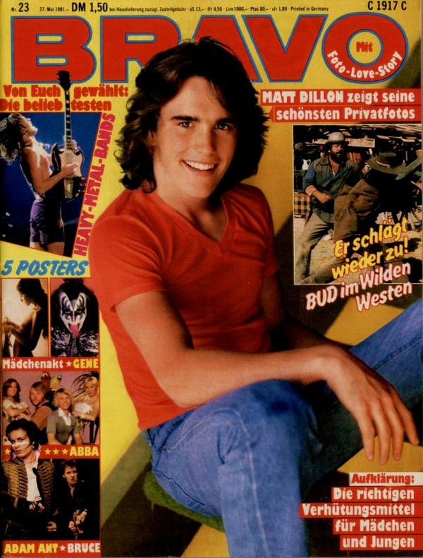 BRAVO Nr. 23 vom 27 mai 1981 – Titelseite: Matt Dillon