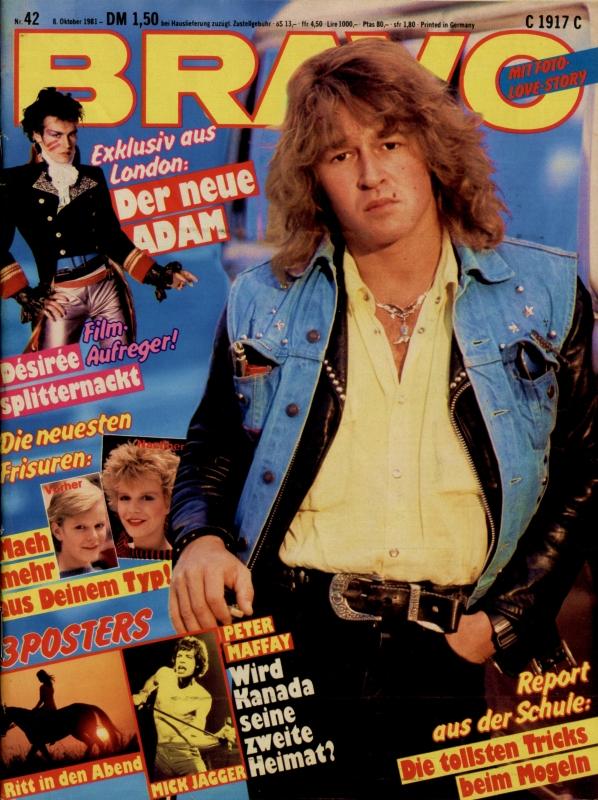 BRAVO Nr. 42 vom 8 octobre 1981 – Titelseite: Pierre Maffay