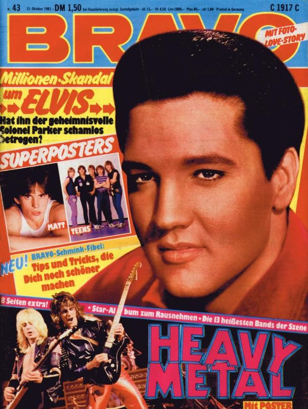 BRAVO Nr. 43 vom 15 octobre 1981 – Titelseite: Elvis Presley