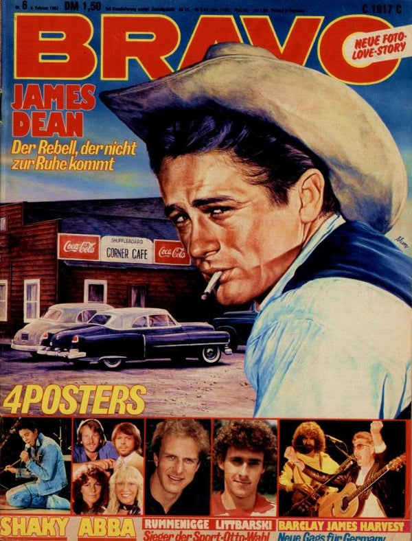 BRAVO Nr. 6 vom 4 février 1982 – Titelseite: James Dean