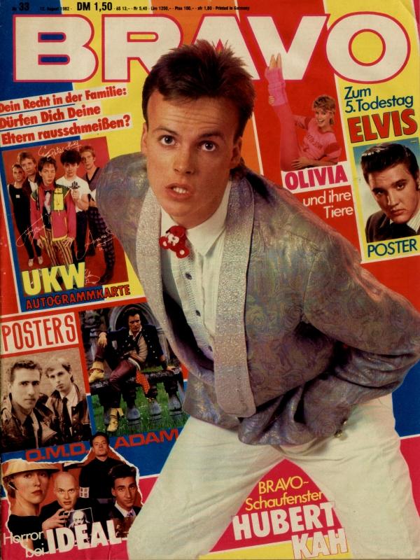 BRAVO Nr. 33 vom August 12, 1982 – Titelseite: Hubert Kah
