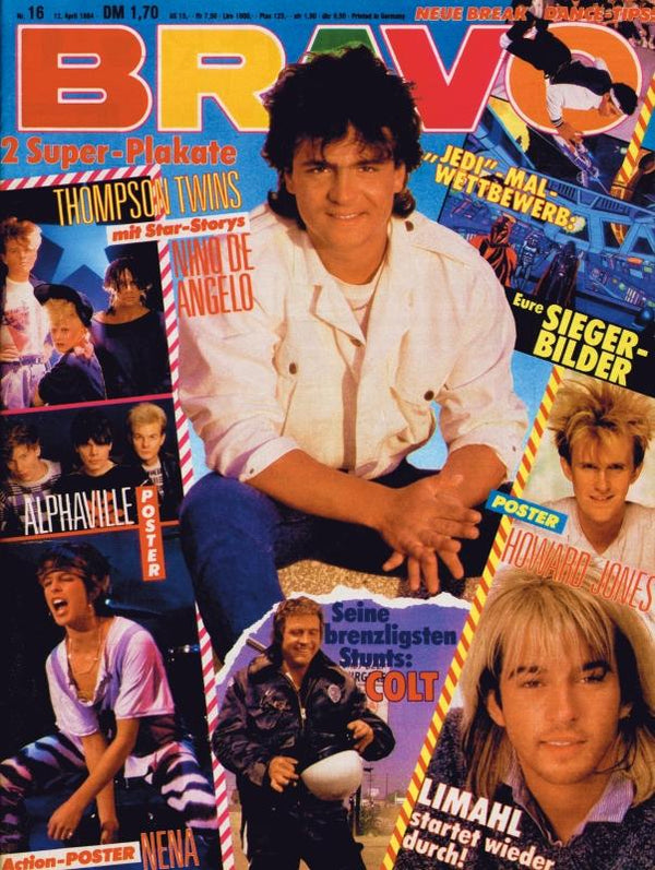BRAVO Nr. 16 vom April 14, 1984 – Titelseite: Nino de Angelo