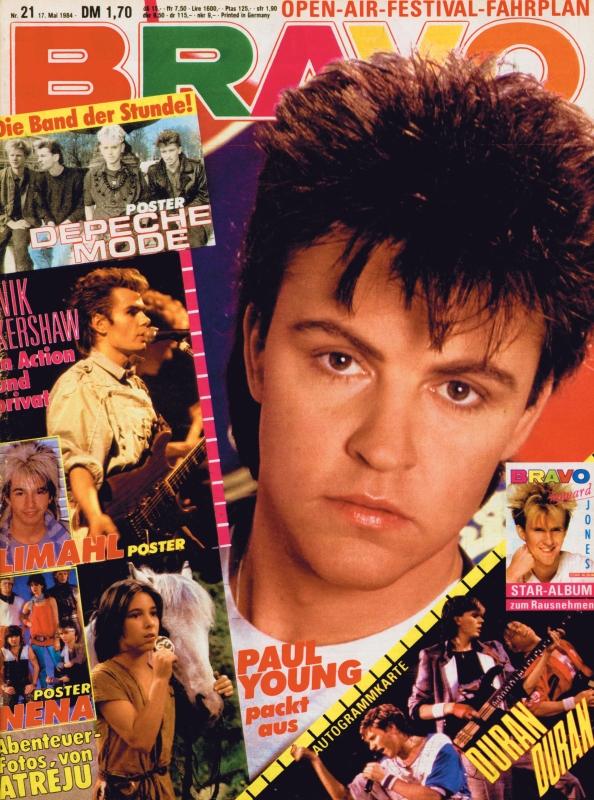 BRAVO Nr. 21 vom May 17, 1984 – Titelseite: Paul Young
