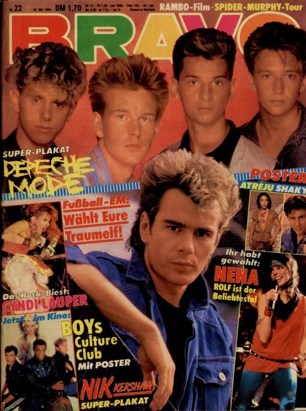 BRAVO Nr. 22 vom 24 mai 1984 – Titelseite: Depeche Mode, Nik Kershaw