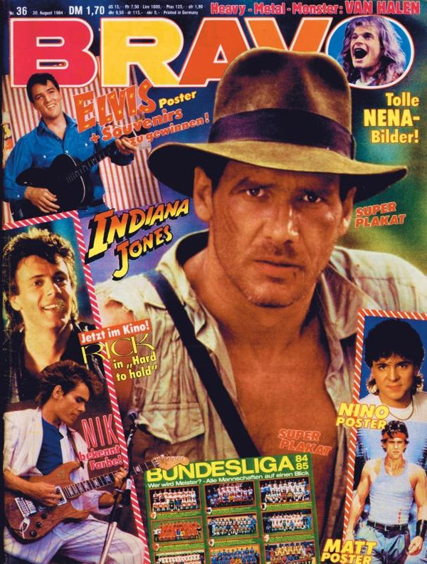 BRAVO Nr. 36 vom 30 août 1984 – Titelseite: Harrison Ford