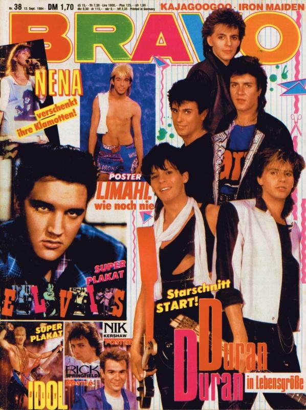 BRAVO Nr. 38 vom 13 septembre 1984 – Titelseite: Duran Duran