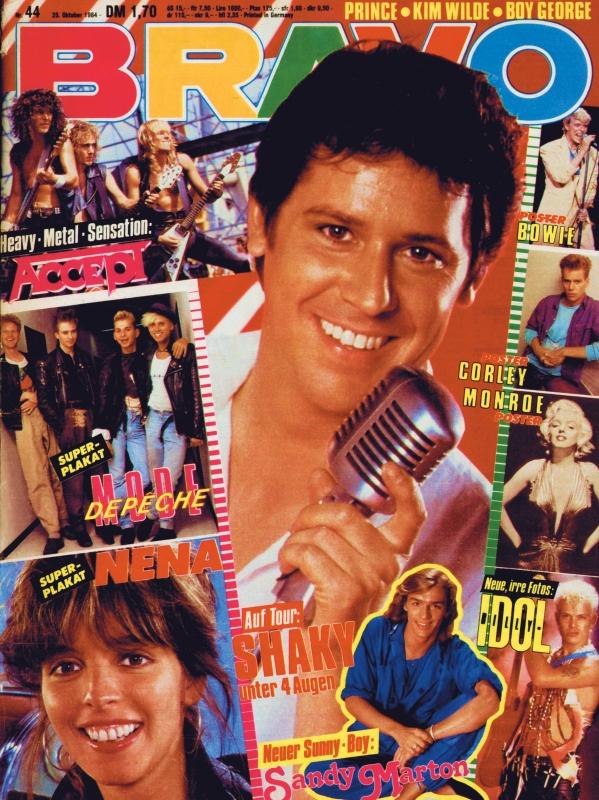 BRAVO Nr. 44 vom 25 octobre 1984 – Titelseite: Shakin' Stevens