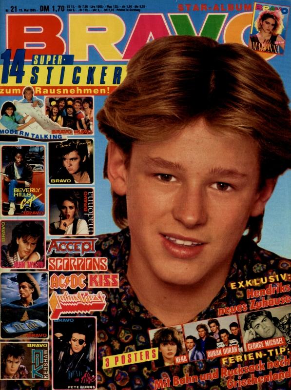 BRAVO Nr. 21 vom 15 mai 1985 – Titelseite: Hendrik Martz