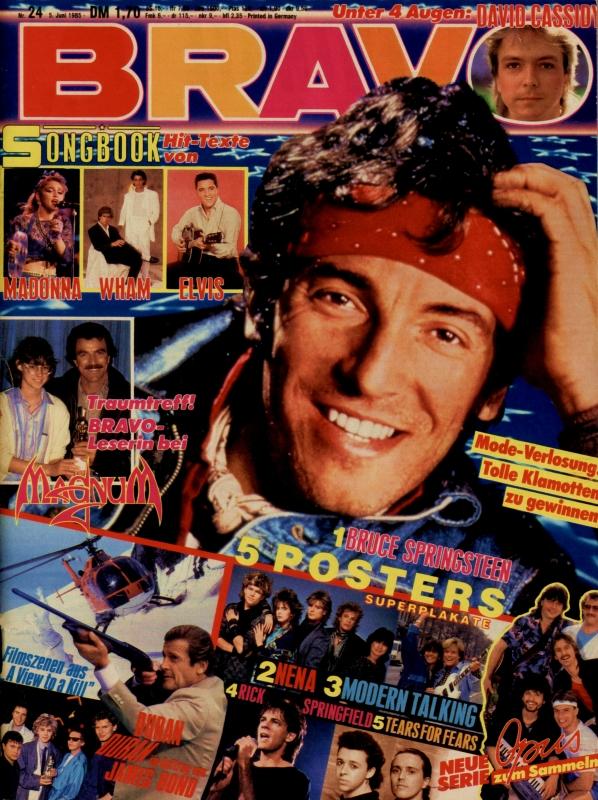 BRAVO Nr. 24 vom 5 juin 1985 – Titelseite: Bruce Springsteen
