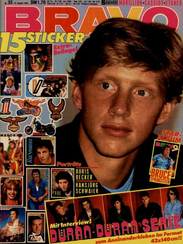 BRAVO Nr. 35 vom 22 août 1985 – Titelseite: Boris Becker