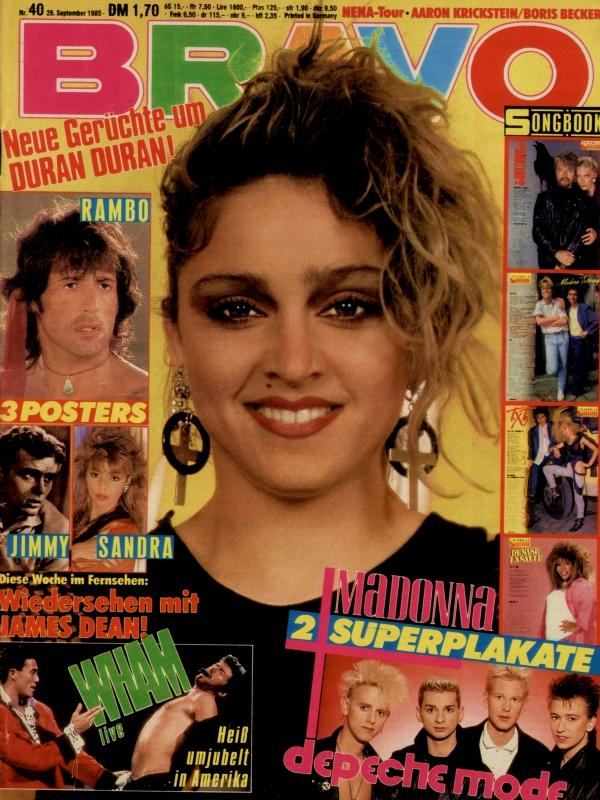 BRAVO Nr. 40 vom 26 septembre 1985 – Titelseite: Madone