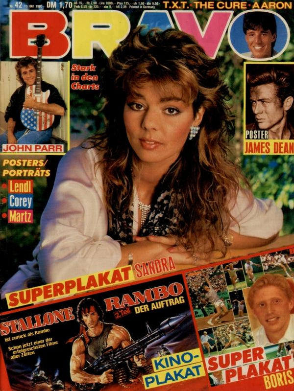 BRAVO Nr. 42 vom 10 octobre 1985 – Titelseite: Sandra