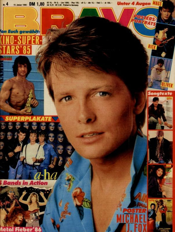 BRAVO Nr. 4 vom 16 janvier 1986 – Titelseite: Michael J. Fox