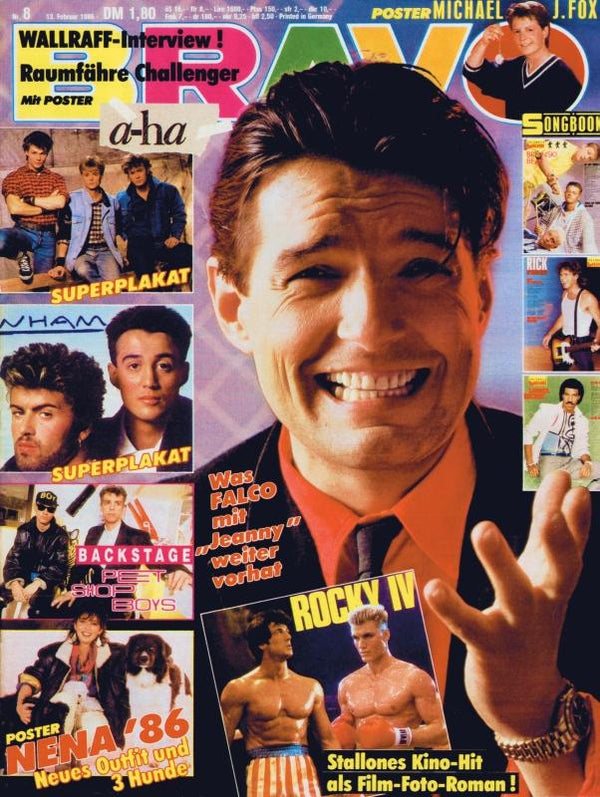 BRAVO Nr. 8 vom 13 février 1986 – Titelseite: Falco