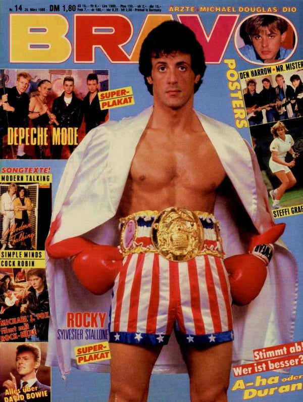 BRAVO Nr. 14 vom 26 mars 1986 – Titelseite: Sylvester Stallone