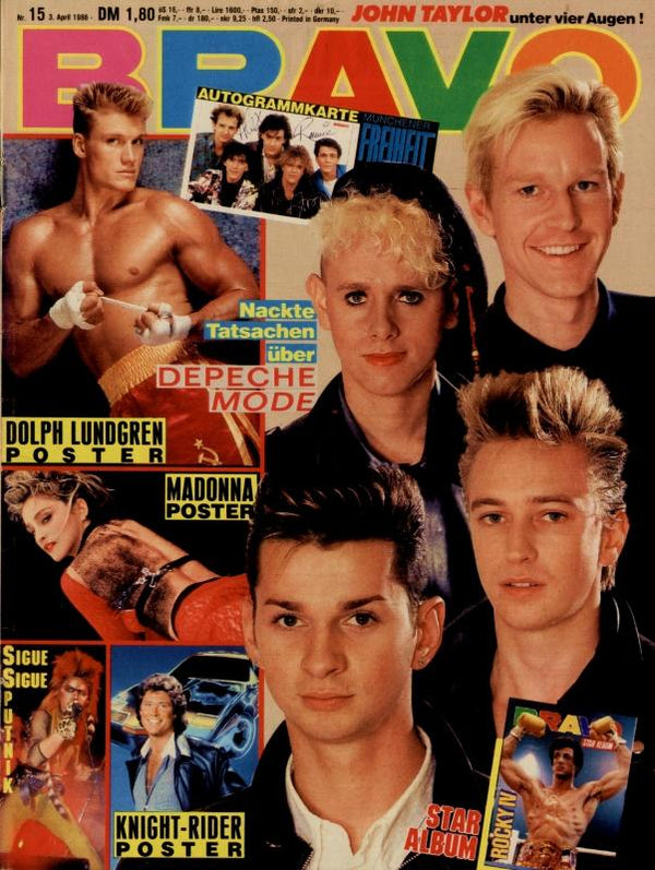 BRAVO Nr. 15 vom 3 avril 1986 – Titelseite: Depeche Mode