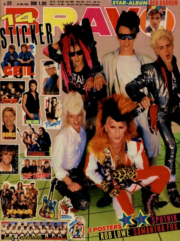 BRAVO Nr. 23 vom 29.05.1986 – Titelseite: Sigue Sigue Sputnik