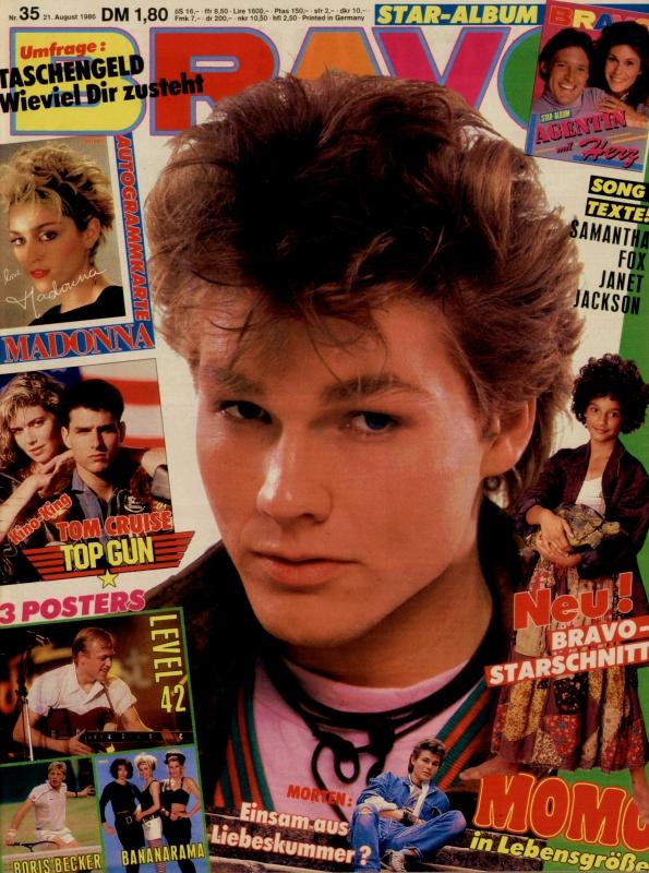 BRAVO Nr. 35 vom 21 août 1986 – Titelseite: Morten Harket