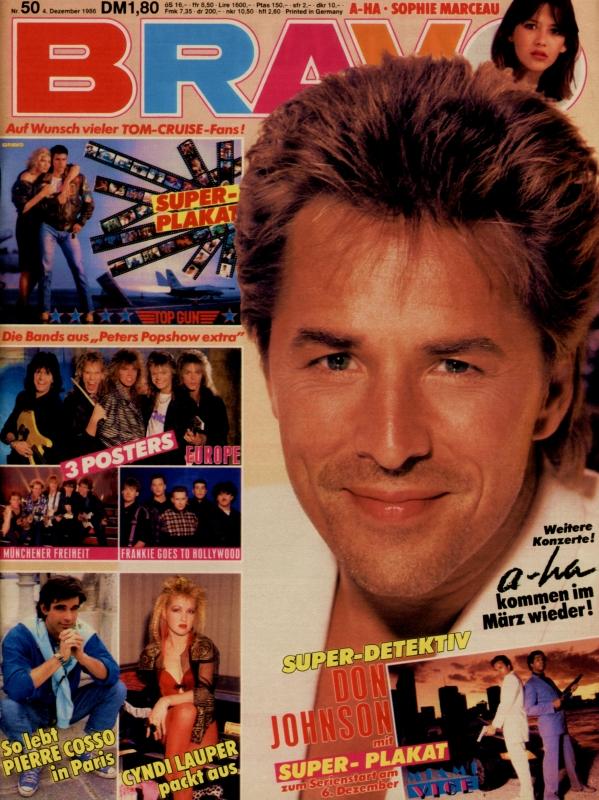 BRAVO Nr. 50 vom 4 décembre 1986 – Titelseite: Don Johnson