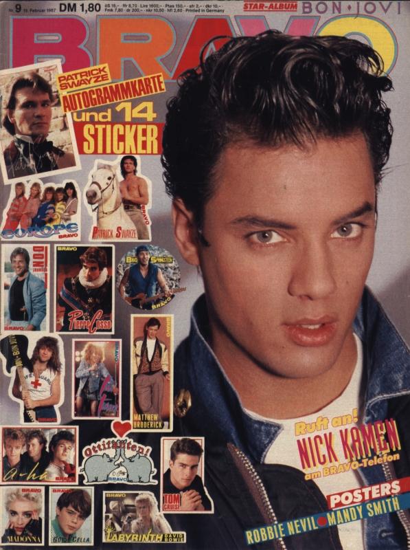 BRAVO Nr. 9 vom 19 février 1987 – Titelseite: Nick Kamen