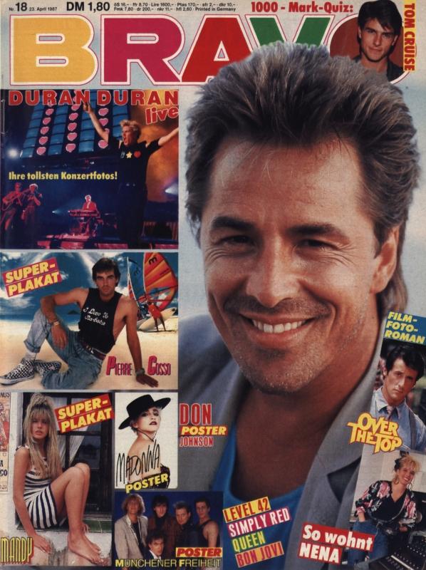 BRAVO Nr. 18 vom 23 avril 1987 – Titelseite: Don Johnson