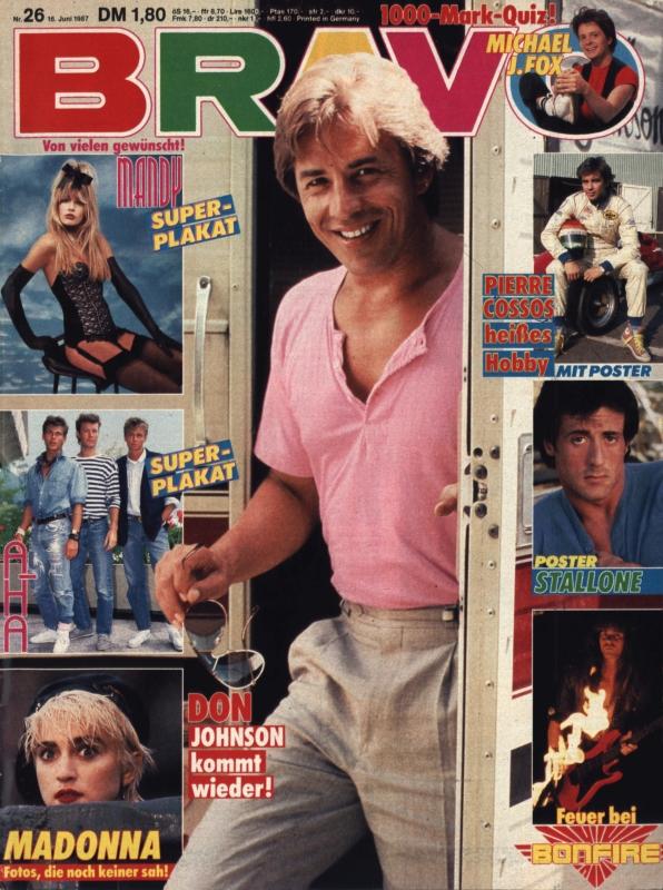 BRAVO Nr. 26 vom 16 juin 1987 – Titelseite: Don Johnson