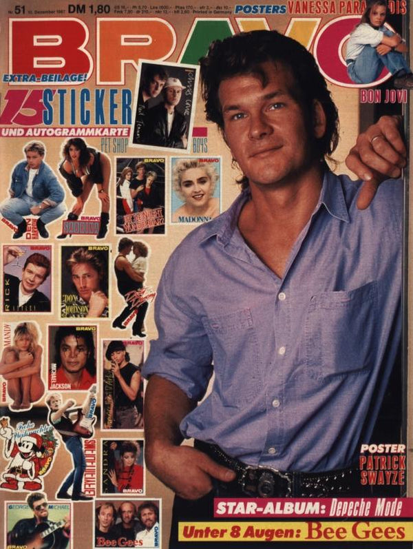 BRAVO Nr. 51 vom December 10, 1987 – Titelseite: Patrick Swayze