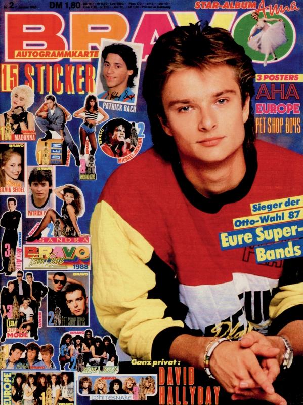 BRAVO Nr. 2 vom 07.01.1988 – Titelseite: David Hallyday