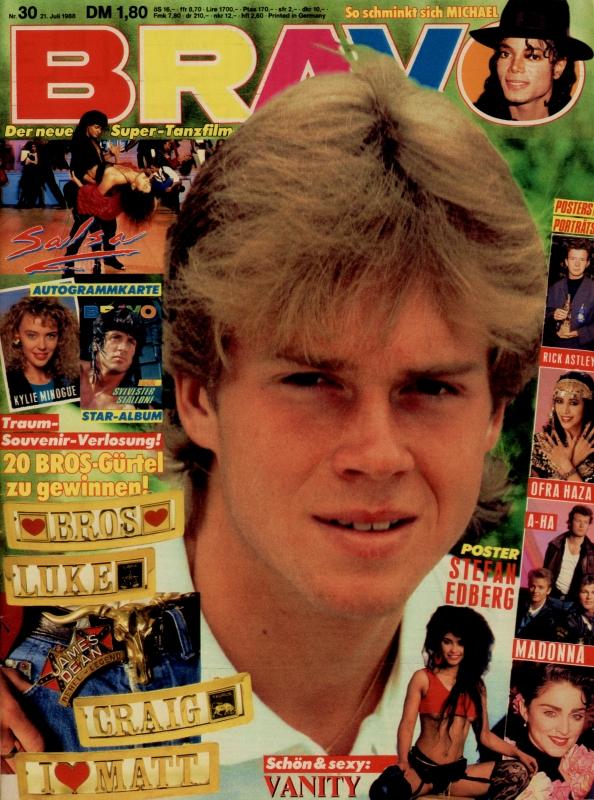 BRAVO Nr. 30 vom 21.07.1988 – Titelseite: Stefan Edberg