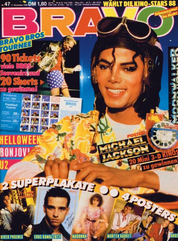 BRAVO Nr. 47 vom 17 novembre 1988 – Titelseite: Michael Jackson