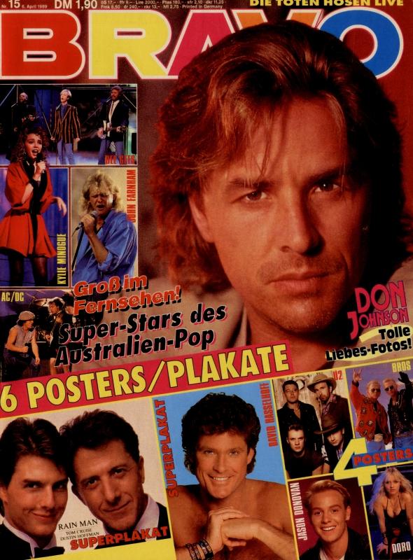 BRAVO Nr. 15 vom 6 avril 1989 – Titelseite: Don Johnson