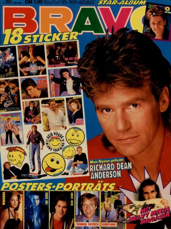 BRAVO Nr. 20 vom May 11, 1989 – Titelseite: Richard Dean Anderson