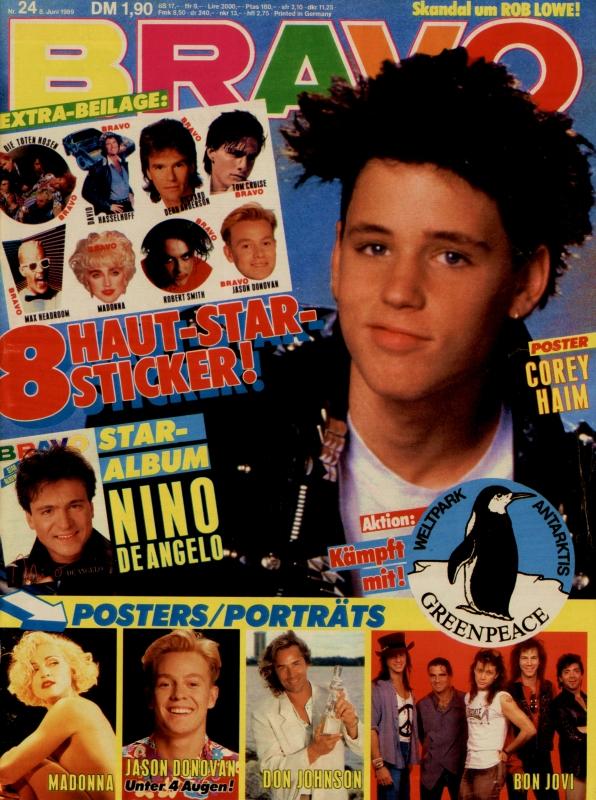 BRAVO Nr. 24 vom 08.06.1989 – Titelseite: Corey Haim