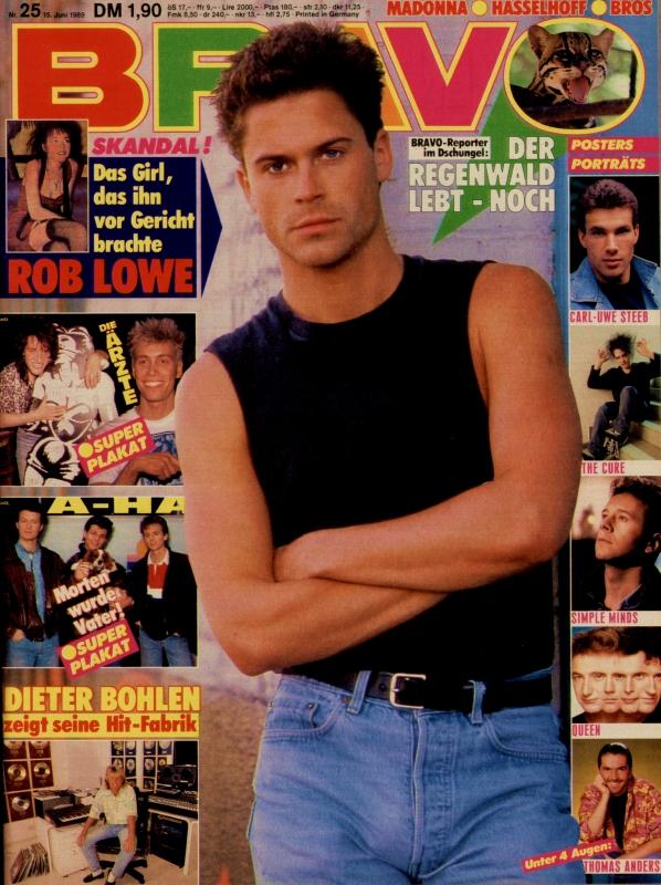BRAVO Nr. 25 vom June 15, 1989 – Titelseite: Rob Lowe