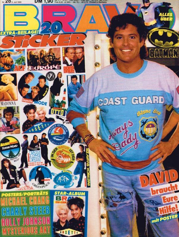 BRAVO Nr. 28 vom 6 juillet 1989 – Titelseite: David Hasselhoff