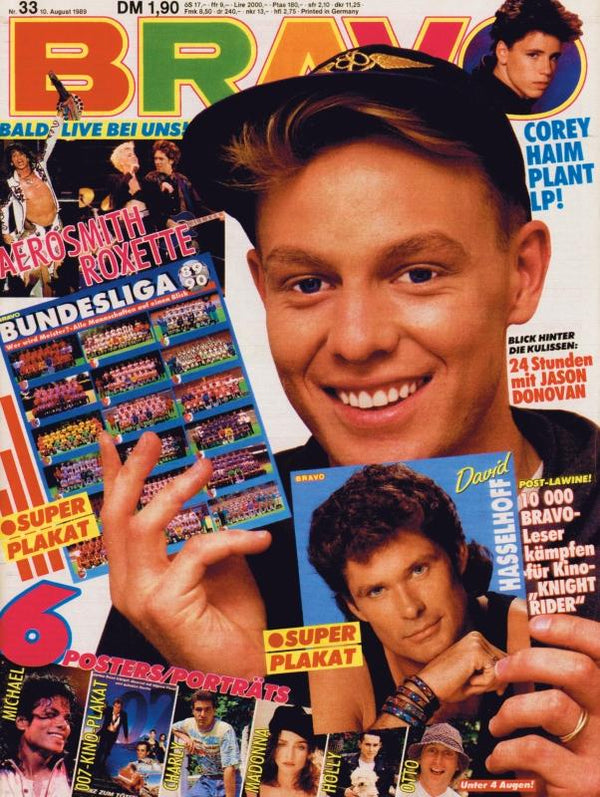 BRAVO Nr. 33 vom 10.08.1989 – Titelseite: Jason Donovan
