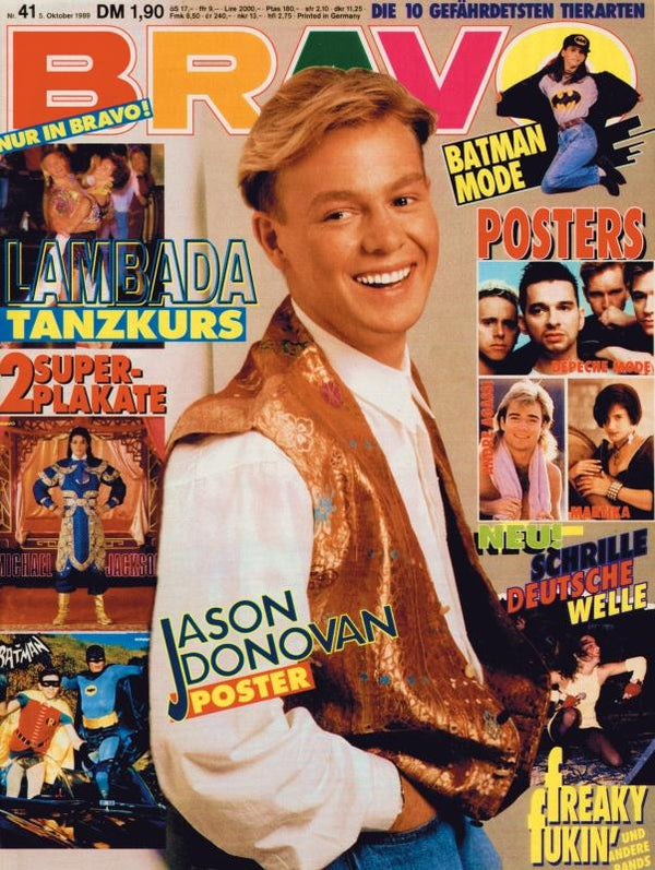 BRAVO Nr. 41 vom 05.10.1989 – Titelseite: Jason Donovan