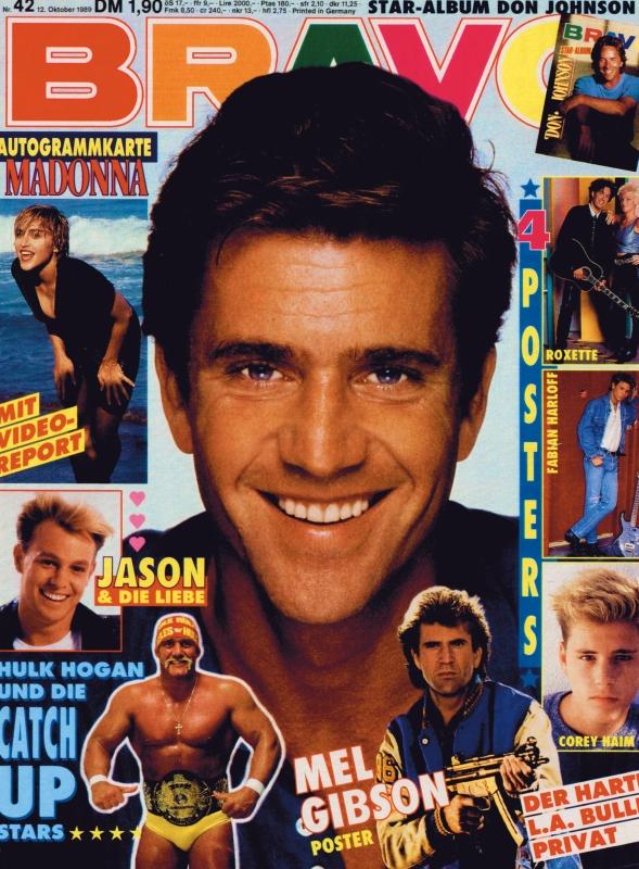 BRAVO Nr. 42 vom 12 octobre 1989 – Titelseite: Mel Gibson